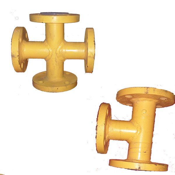 FEP / PFA LINED CARBON STEEL / STAINLESS STEEL EQUAL TEE / EQUAL CROSS