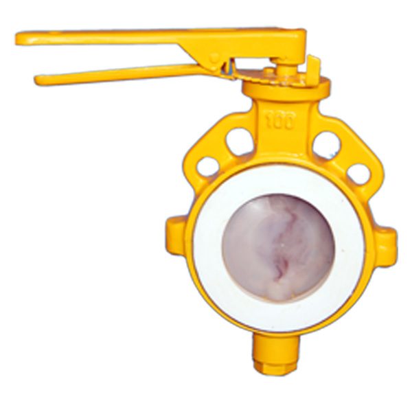 FEP / PFA LINED HAND OPERATED & GEAR OPERATED STAINLESS STEEL / SPARROW GREY IRON (SGI) BUTTERFLY VALVE